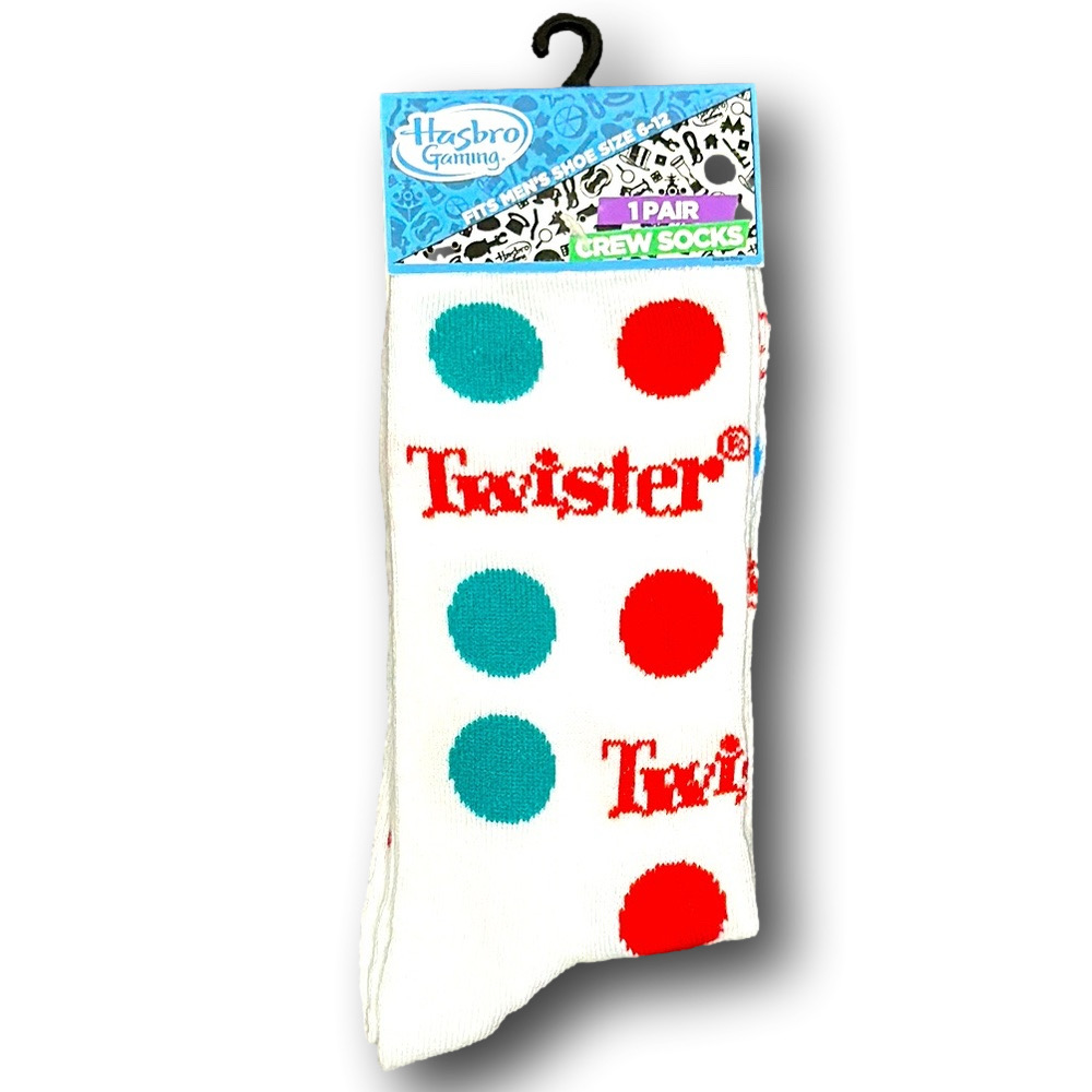 3/$20 Twister Party Game Funny Novelty Crew Socks - NWT